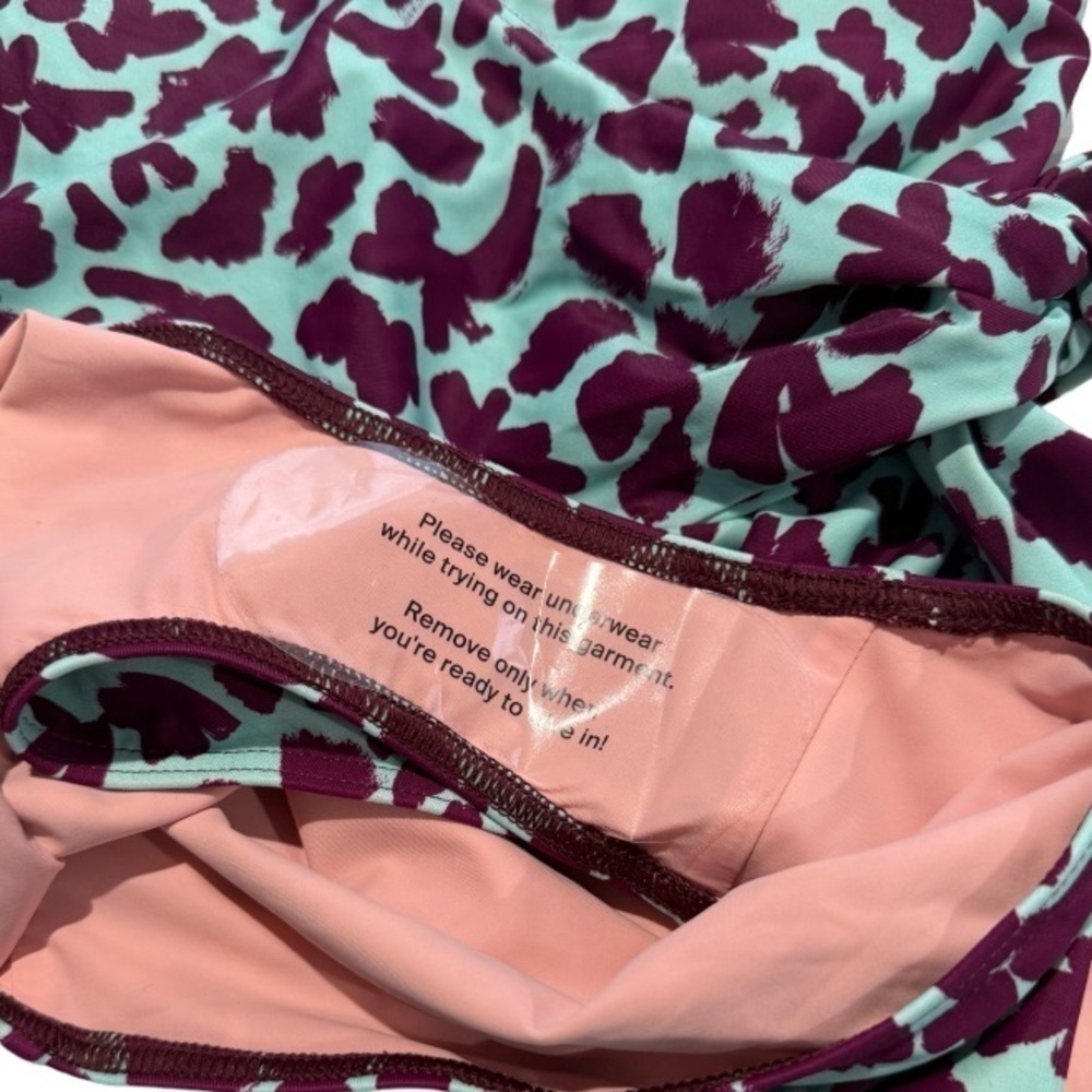 Tanya Taylor Kelly One-Piece Swimsuit, Brushstroke Coral, Size Small - Picture 6 of 8